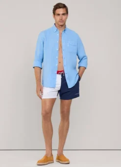colour block swim shorts