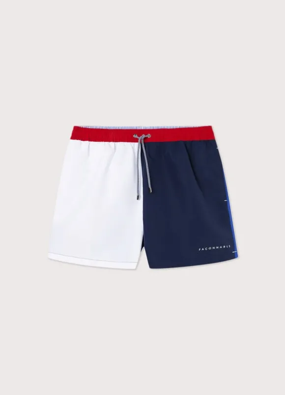 colour block swim shorts