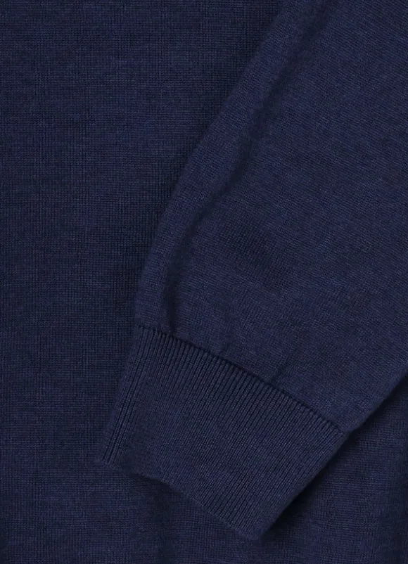 cotton silk half zip jumper