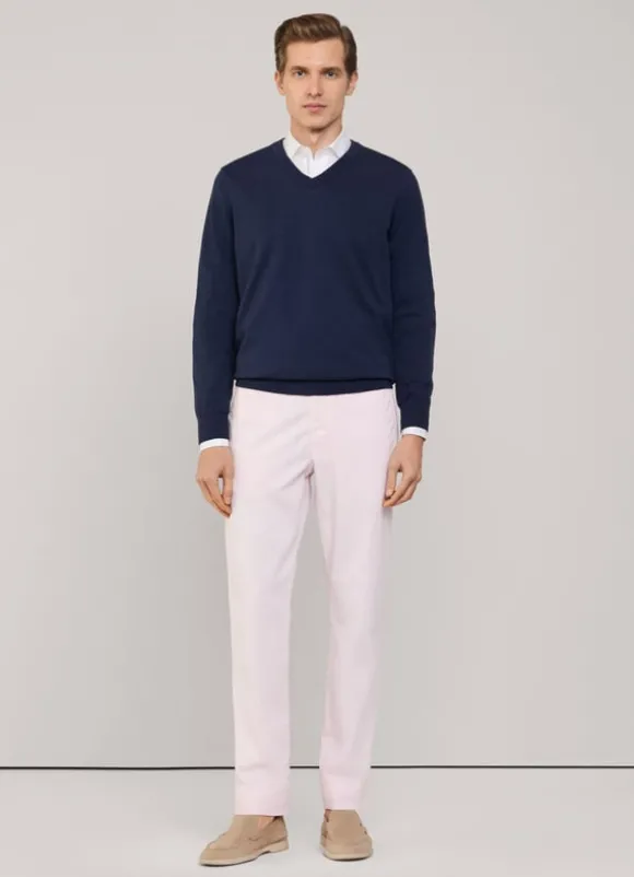 cotton silk v neck jumper