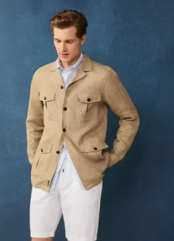 drawstring linen chino shorts