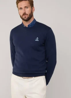 embroidered bird crew neck jumper