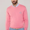 embroidered bird crew neck jumper