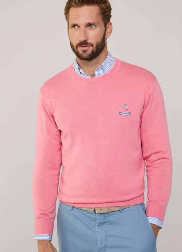 embroidered bird crew neck jumper