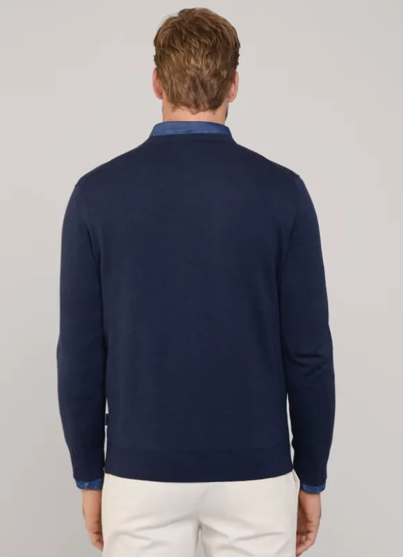 embroidered bird crew neck jumper