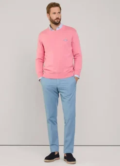 embroidered bird crew neck jumper