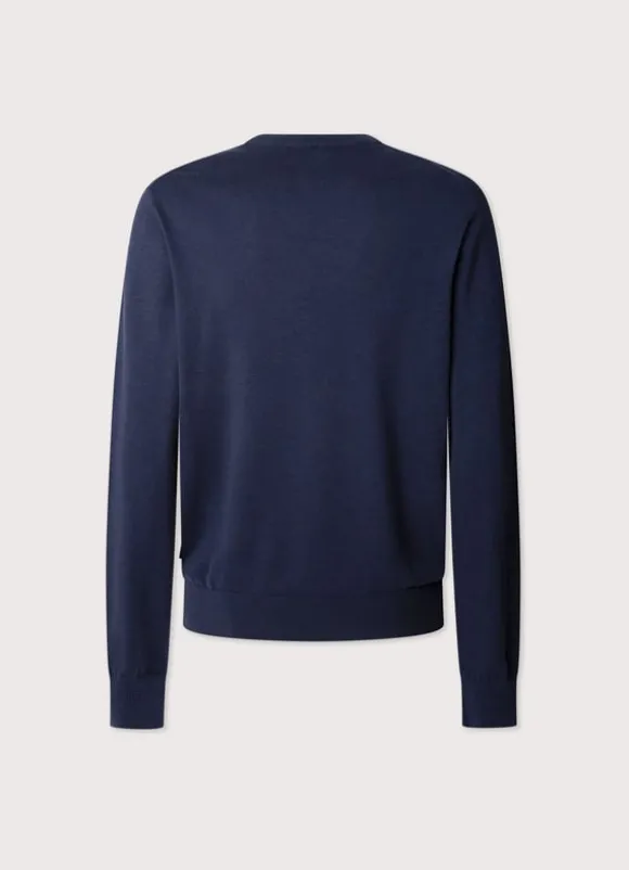 embroidered bird crew neck jumper
