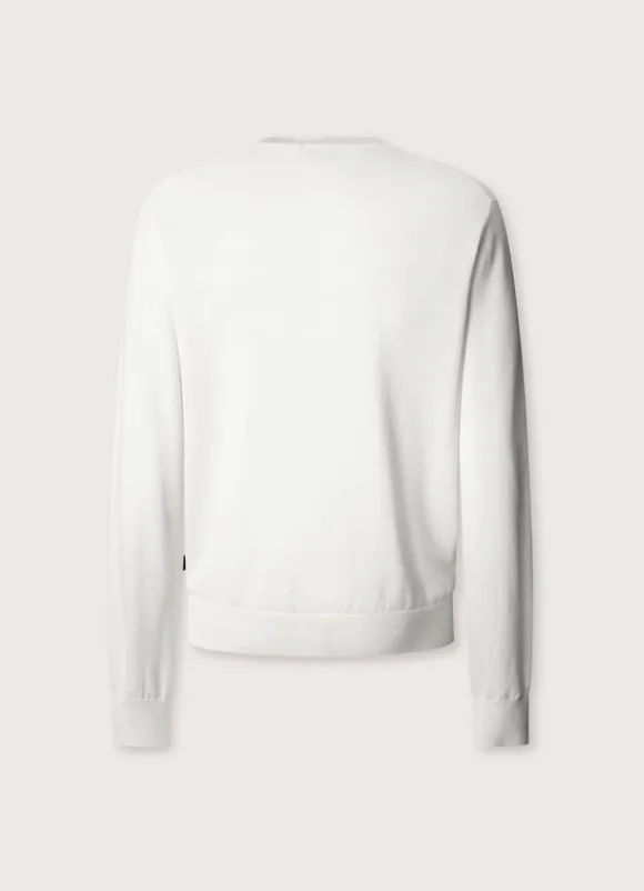 embroidered bird crew neck jumper
