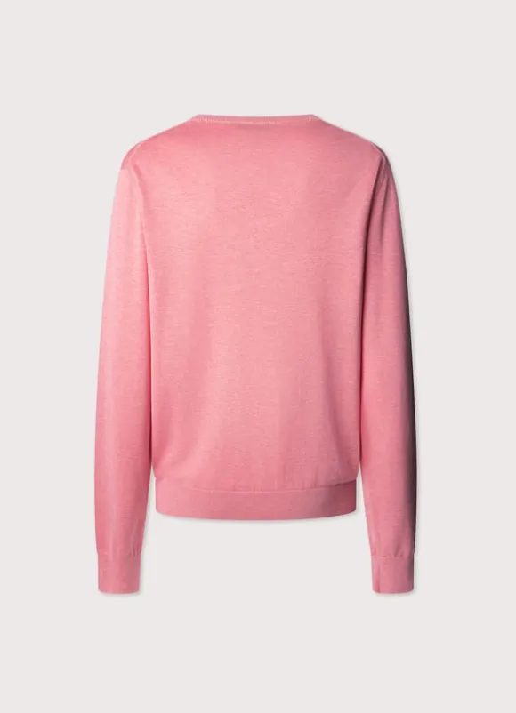 embroidered bird crew neck jumper