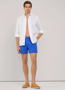 embroidered bird swim shorts