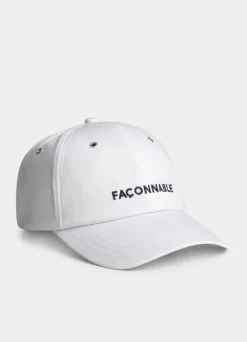 embroidered gabardine cap