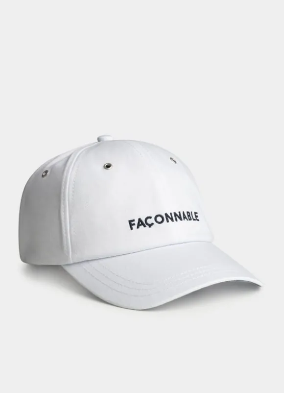 embroidered gabardine cap