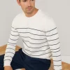 fine stripe crew neck jumper