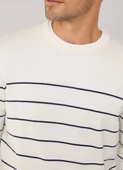 fine stripe crew neck jumper