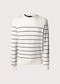 fine stripe crew neck jumper
