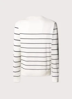 fine stripe crew neck jumper