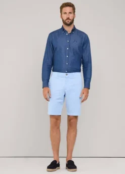 garment dyed stretch bermuda shorts