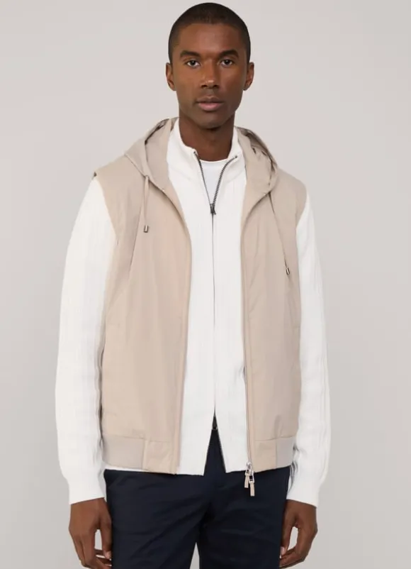 hybrid gilet with hood