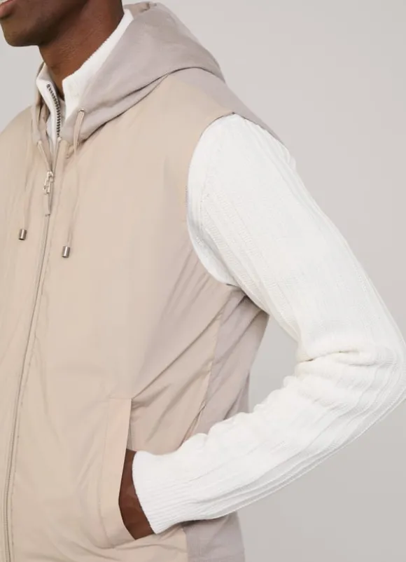 hybrid gilet with hood