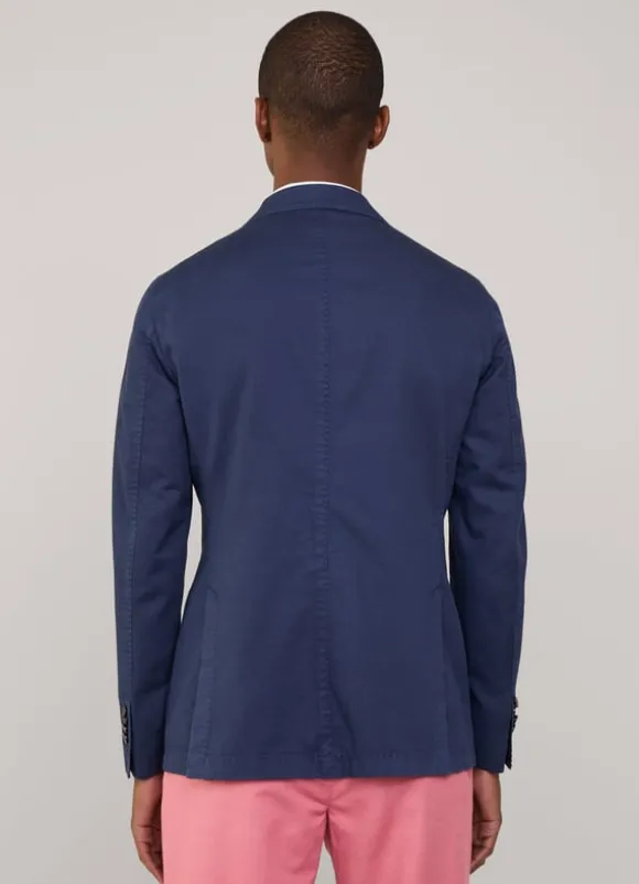 linen cotton blazer with patch pockets