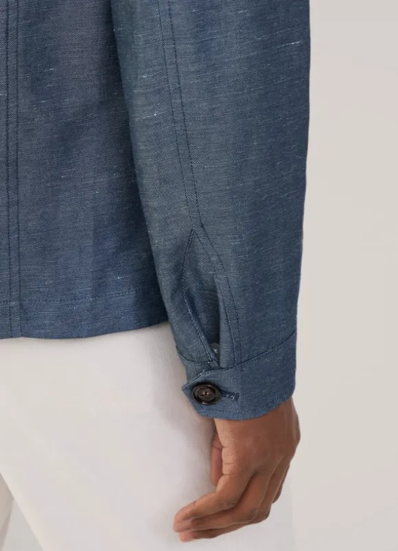 linen cotton safari jacket