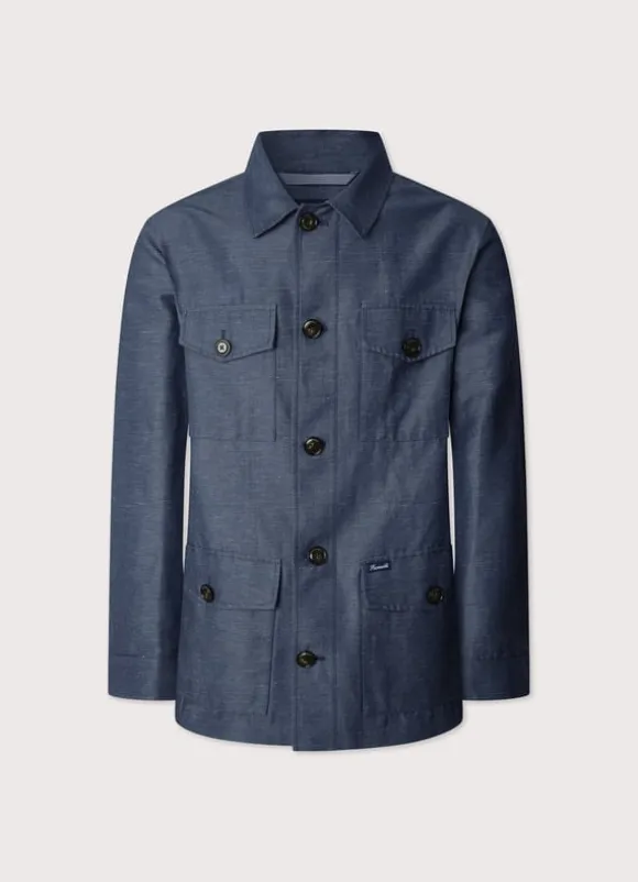 linen cotton safari jacket