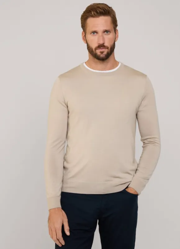 merino wool crew neck jumper