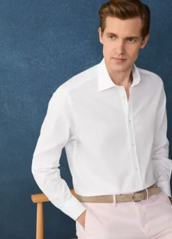 regular fit 120 thread count poplin shirt