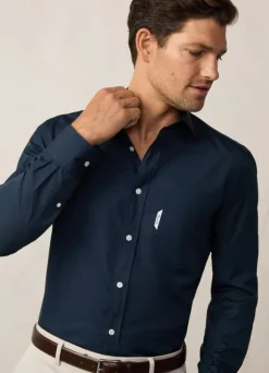 regular fit 120 thread count poplin shirt