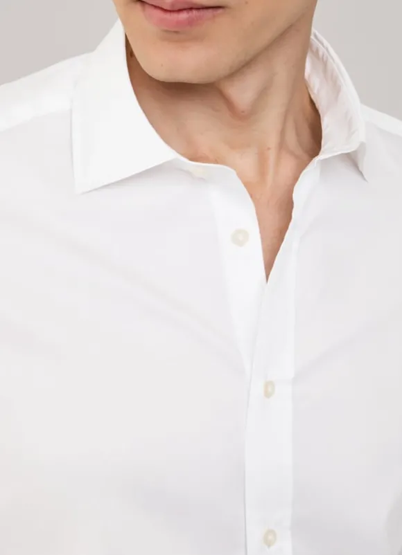 regular fit 120 thread count poplin shirt