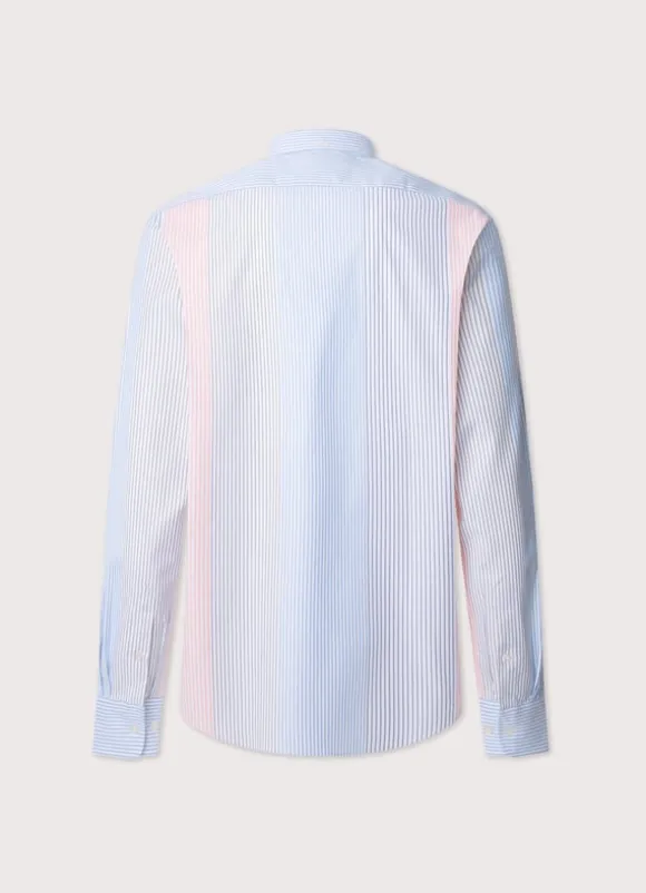regular fit bayadere striped oxford shirt