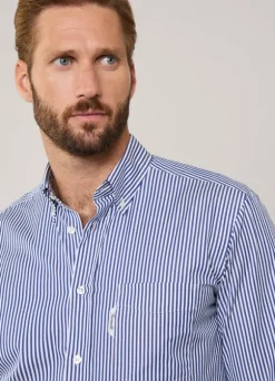 regular fit bengal striped poplin shirt