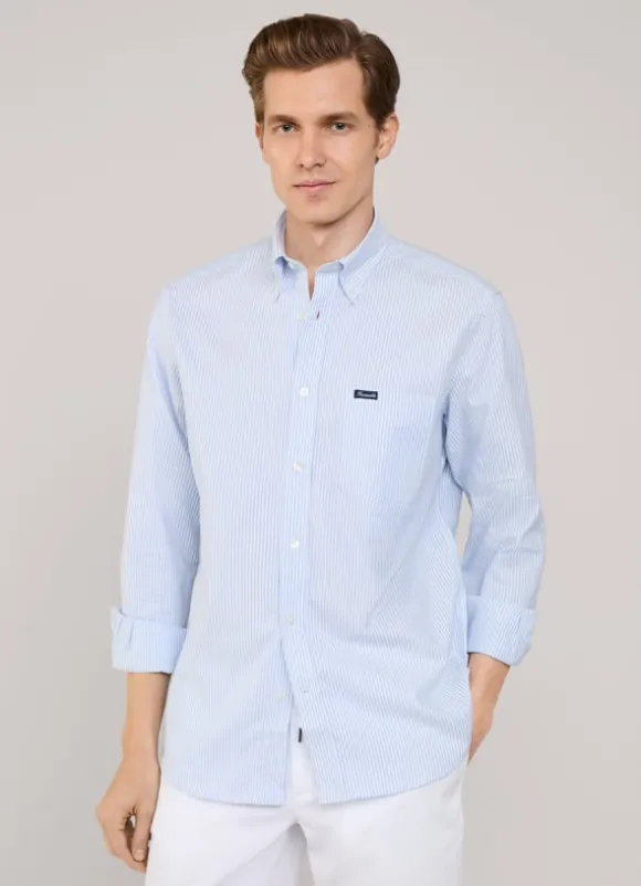 regular fit bengal striped oxford shirt