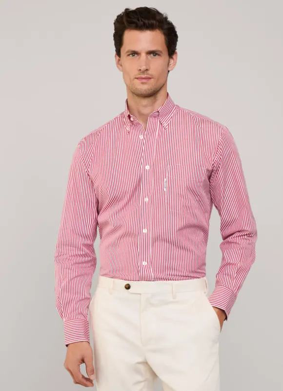 regular fit bengal striped poplin shirt