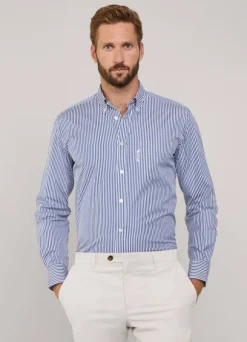 regular fit bengal striped poplin shirt