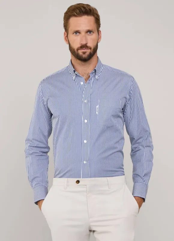 regular fit bengal striped poplin shirt