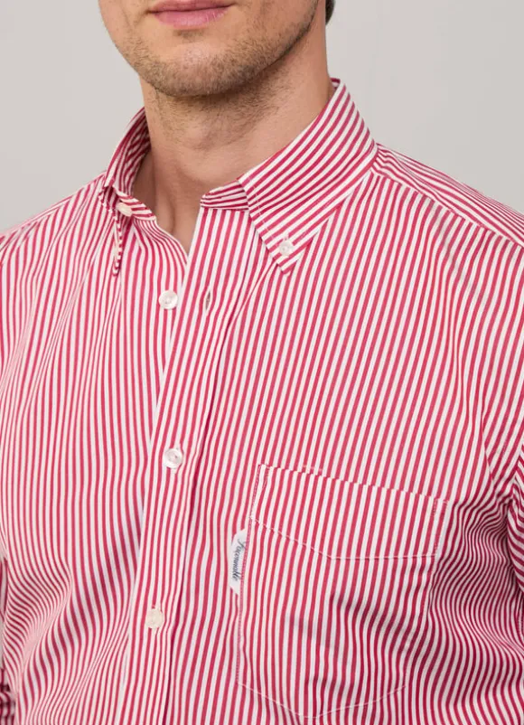 regular fit bengal striped poplin shirt