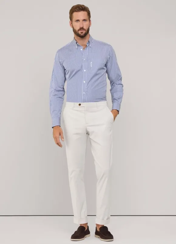 regular fit bengal striped poplin shirt
