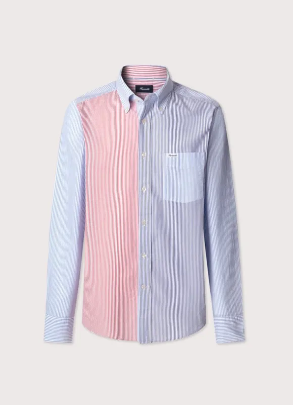 regular fit bengal striped seersucker shirt