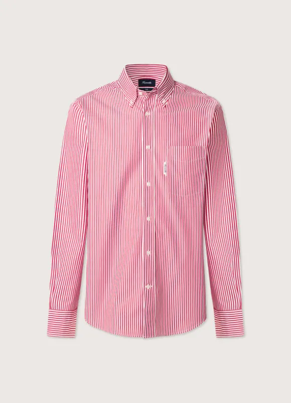 regular fit bengal striped poplin shirt