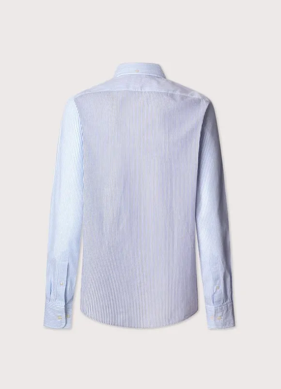 regular fit bengal striped seersucker shirt