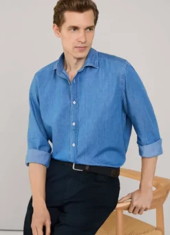 regular fit chambray shirt