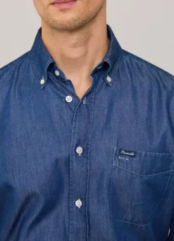 regular fit chambray shirt