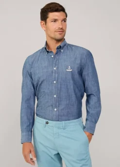 regular fit chambray shirt