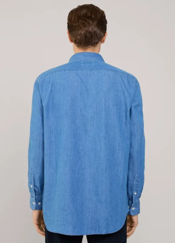 regular fit chambray shirt