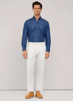 regular fit chambray shirt