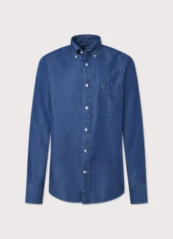 regular fit chambray shirt