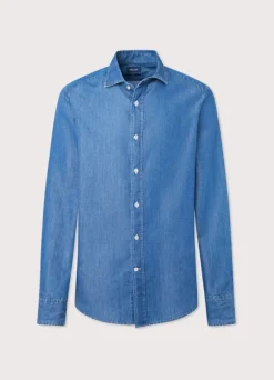 regular fit chambray shirt