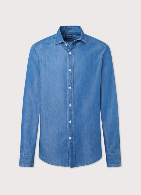 regular fit chambray shirt