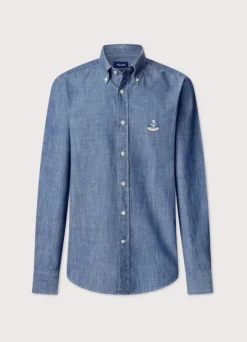 regular fit chambray shirt